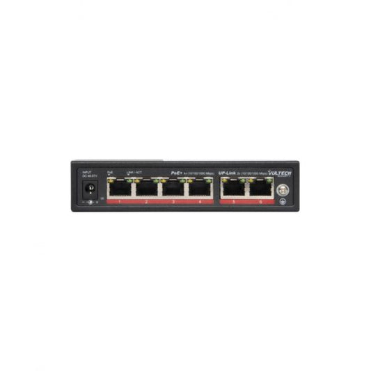 Vultech Security Switch PoE+ Gigabit 4 porte 10/100/1000 GE + 2 porte Uplink 10/100/1000 GE 60W AI SMART [VS-POE3042GE-60W]