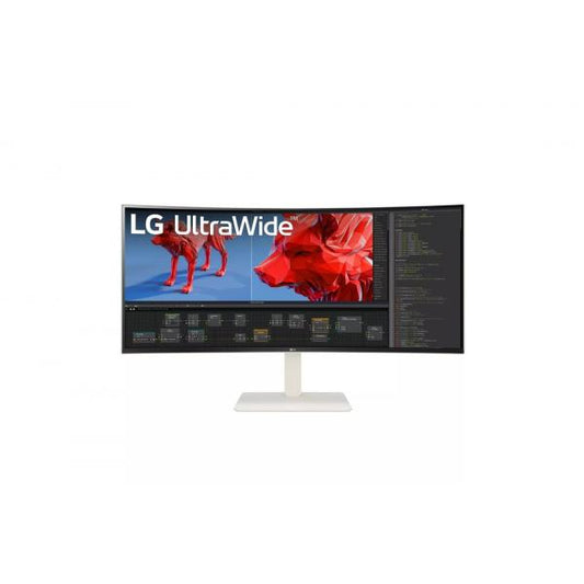 Lg WR85C - 38 inch - Curved - Ultrawide Quad HD+ Nano IPS LED Monitor - 3840x1600 - White - HAS / RJ45 / USB-C [38WR85QC-W.AEU]