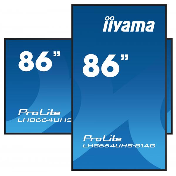 iiyama PROLITE Digital A-Panel 2,18 m (86") LED Wi-Fi 500 cd/m 4K Ultra HD Negro Procesador Integrado Android 11 24/7 [LH8664UHS-B1AG] 