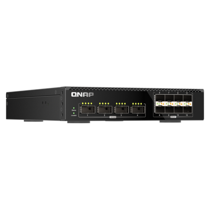 QNAP - QSW-M7308R-4X Management Switch, 4 port 100GbE, 8 port 25GbE, half-rackmount design QSW-M7308R-4X [QSW-M7308R-4X]