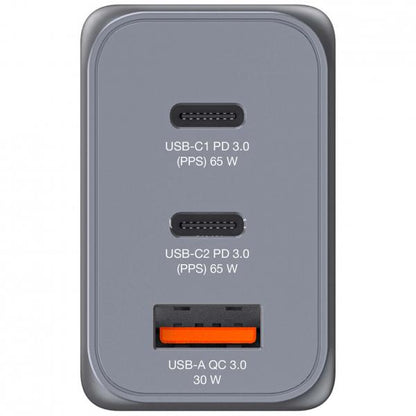 VERBATIM CARICATORE DA PARETE GNC-65 GAN CHARGER 3 PORT 65W USB A/C (EU/UK/US) [32201]