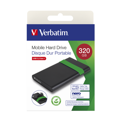 VERBATIM HDD ESTERNO 320GB USB 3.2 GEN CERTIFIED REFURBISHED [53110]