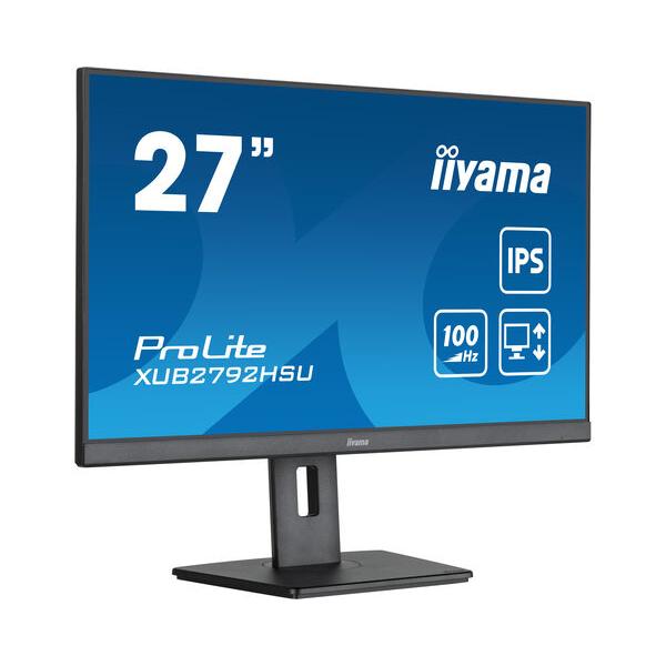 Iiyama ProLite 27 inch - Full HD IPS LED Monitor - 1920x1080 - Pivot / HAS [XUB2792HSU-B6]