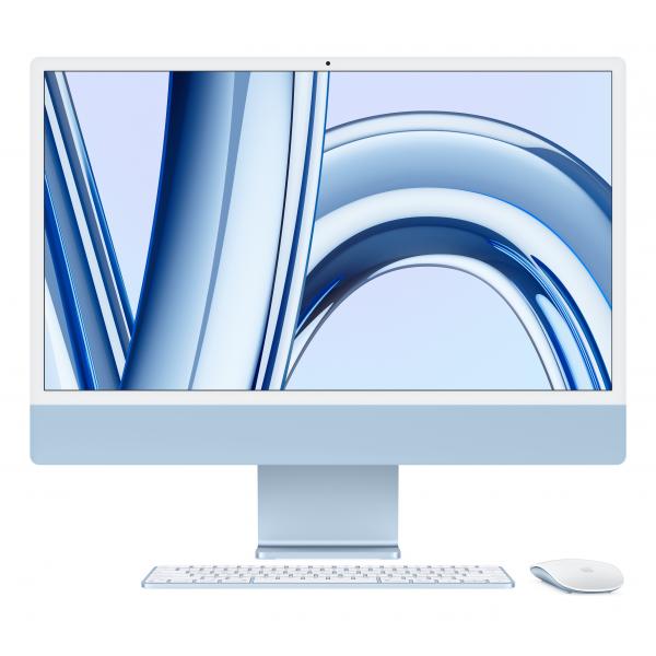 Apple iMac con pantalla Retina de 24'', chip 4.5K M3 con CPU de 8 núcleos y GPU de 8 núcleos, SSD de 256 GB - Azul [MQRC3T/A]