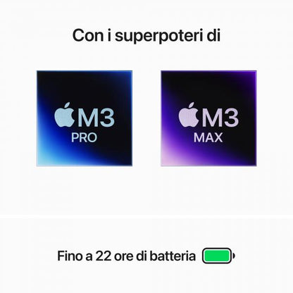 Apple MacBook Pro 16'' M3 Pro chip con 12core CPU e 18core GPU, 18GB, 512GB SSD - Nero Siderale [MRW13T/A]