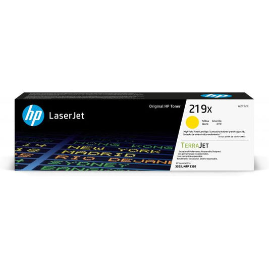 Cartucho de tóner original HP LaserJet 219X de alto rendimiento amarillo [W2192X]