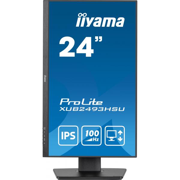 Iiyama ProLite 24 inch - Full HD IPS LED Monitor - 1920x1080 - Pivot / HAS [XUB2493HSU-B6]