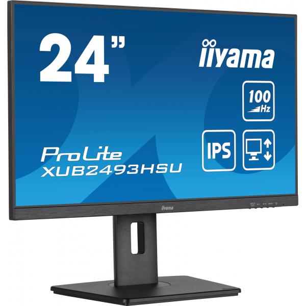 Iiyama ProLite 24 pulgadas - Monitor LED IPS Full HD - 1920x1080 - Pivotante / HAS [XUB2493HSU-B6] 