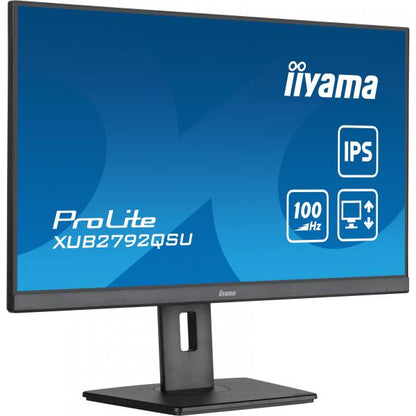 Iiyama ProLite 27 inch - Quad HD IPS LED Monitor - 2560x1440 - Pivot / HAS [XUB2792QSU-B6]