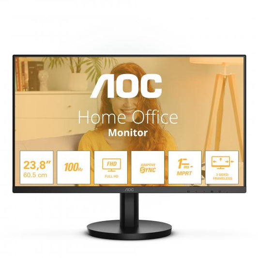 MONITOR AOC 23.8 LED VA FHD 16:9 250 CDM, 100HZ, VGA/HDMI, MULTIMEDIA [24B3HMA2]