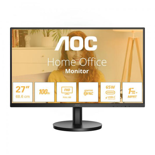 AOC MONITOR 27 LED IPS FHD 16:9 4MS 250 CDM, 100HZ, USB-C DOCK, HDMI [27B3CA2]