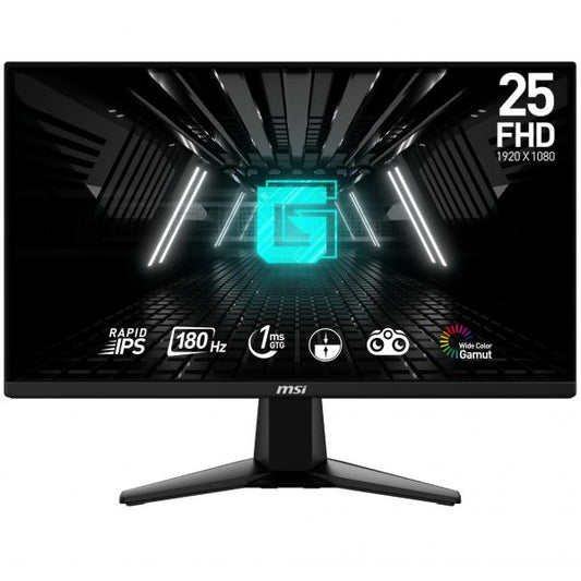 MONITOR GAMING MSI G255F 24.5'' 1920x1080 FHD 16:9 RAPID IPS PLANO 180Hz SYN [G255F] 