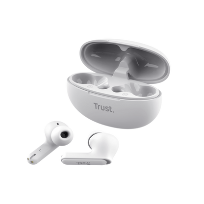 Trust Yavi True Wireless Stereo (TWS) In-ear Music and Calls USB type-C Bluetooth White [25172] 