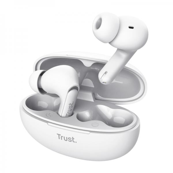 Trust Yavi True Wireless Stereo (TWS) In-ear Music and Calls USB type-C Bluetooth White [25172] 