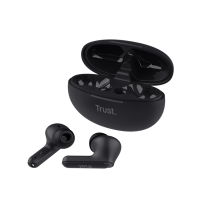 Trust Yavi True Wireless Stereo (TWS) In-ear Music and Calls USB Type-C Bluetooth Headset Black [25296] 