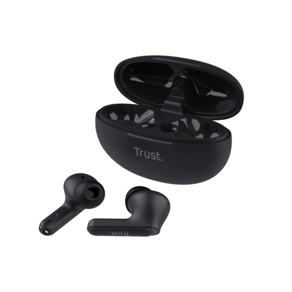 Trust Yavi True Wireless Stereo (TWS) In-ear Music and Calls USB Type-C Bluetooth Headset Black [25296] 