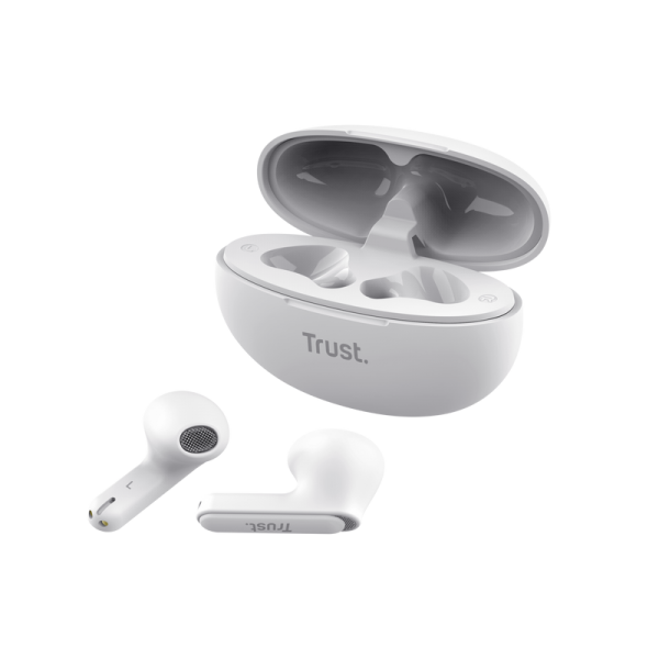 Trust Yavi Auricolare True Wireless Stereo (TWS) In-ear Musica e Chiamate USB tipo-C Bluetooth Bianco [25173]