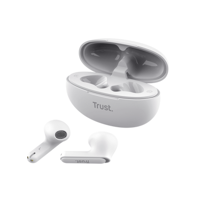 Trust Yavi True Wireless Stereo (TWS) In-ear Music and Calls USB type-C Bluetooth White [25173] 