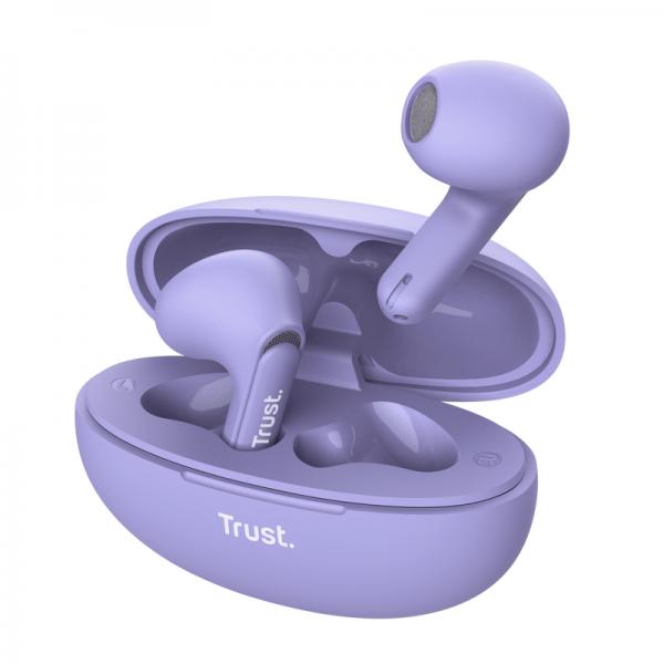 Trust Yavi Auricolare True Wireless Stereo (TWS) In-ear Musica e Chiamate USB tipo-C Bluetooth Viola [25299]