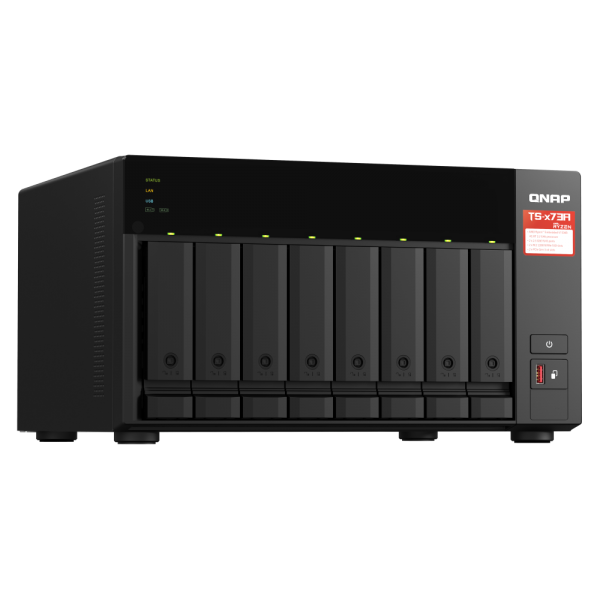 QNAP TS-873A NAS Tower Collegamento ethernet LAN Nero V1500B [TS-873A-SW5T]