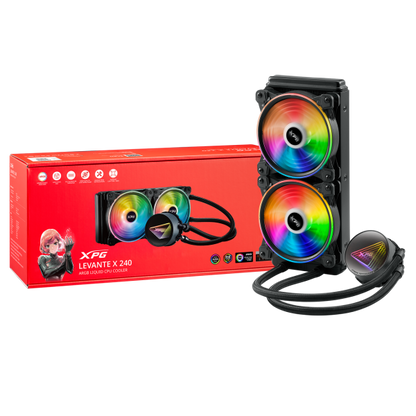 ADATA DISSIPATORE CPU ACQUA LEVANTE X 240 ARGB BLACK RGB MIRROR PUMP HEAD [ADLEVANTEX240BKCWW]