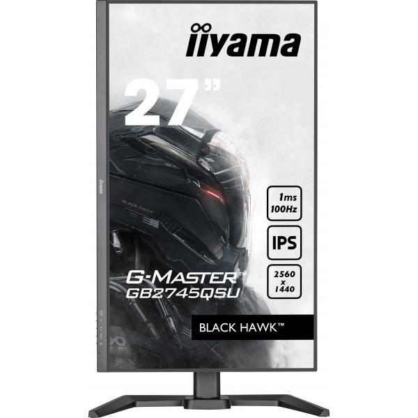 Iiyama G-Master Black Hawk 27 inch - Quad HD IPS LED Gaming Monitor - 2560x1440 - 100Hz - Pivot / HAS [GB2745QSU-B1]