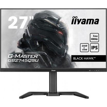 Iiyama G-Master Black Hawk 27 inch - Quad HD IPS LED Gaming Monitor - 2560x1440 - 100Hz - Pivot / HAS [GB2745QSU-B1]