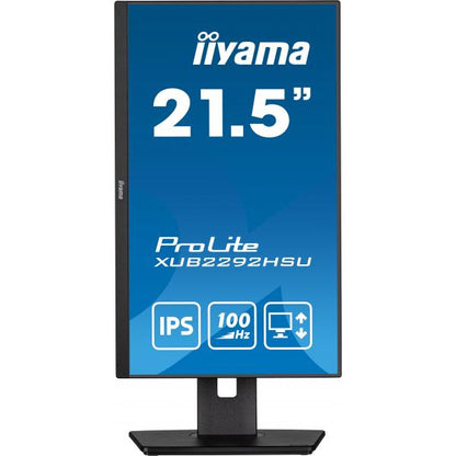 Iiyama ProLite 22 inch - Full HD IPS LED Monitor - 1920x1080 - Pivot / HAS [XUB2292HSU-B6]