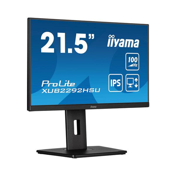 Iiyama ProLite 22 inch - Full HD IPS LED Monitor - 1920x1080 - Pivot / HAS [XUB2292HSU-B6]