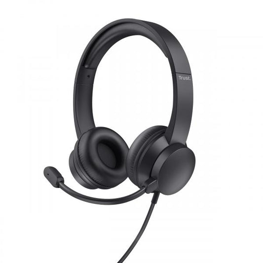 Trust HS-201 Auriculares supraaurales con cable Office USB tipo A Negro [25373]