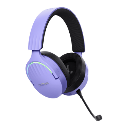 Trust GXT 491P FAYZO Auricolare Con cavo e senza cavo A Padiglione Giocare USB tipo A Bluetooth Nero, Viola [25305]