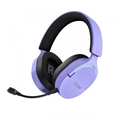 Trust GXT 491P FAYZO Auricolare Con cavo e senza cavo A Padiglione Giocare USB tipo A Bluetooth Nero, Viola [25305]