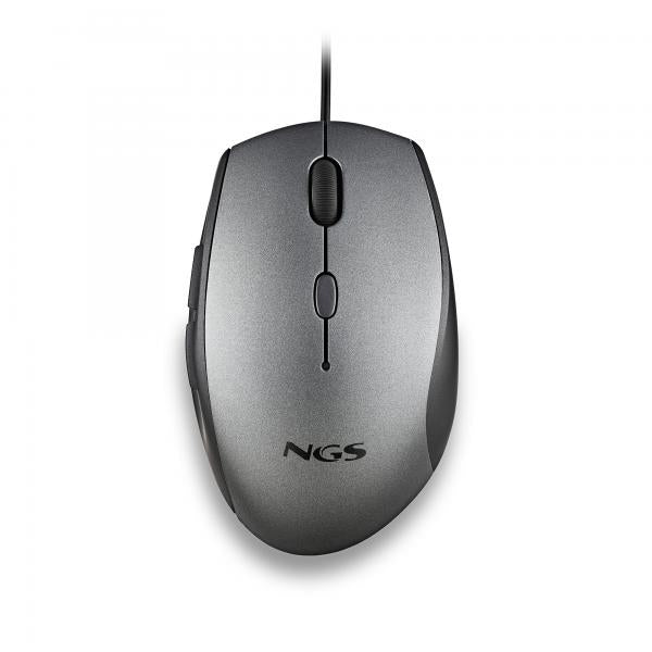 NGS MOUSE ERGONOMICO CON FILO E BOTTONI SILENZIOSI TYPE C GRAY [MOTHGRAY]