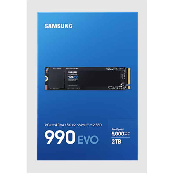 Samsung 990 EVO 2TB M.2 PCI Express 4.0 NVMe V-NAND TLC [MZ-V9E2T0BW]