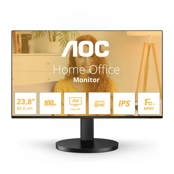 AOC 24B3HA2 Monitor para PC 60,5 cm (23.8") 1920 x 1080 Pixeles Full HD LED Negro [24B3HA2]