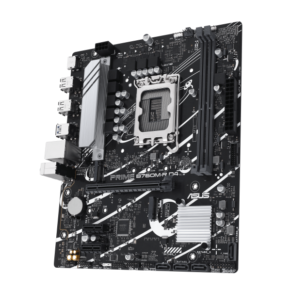 ASUS MB B760, PRIME B760M-R D4, LGA1700, DDR4, 2 X DIMM SLOTS, MAX. 64GB [PRIME B760M-R D4]