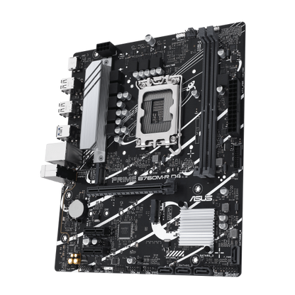 ASUS MB B760, PRIME B760M-R D4, LGA1700, DDR4, 2 X DIMM SLOTS, MAX. 64GB [PRIME B760M-R D4]