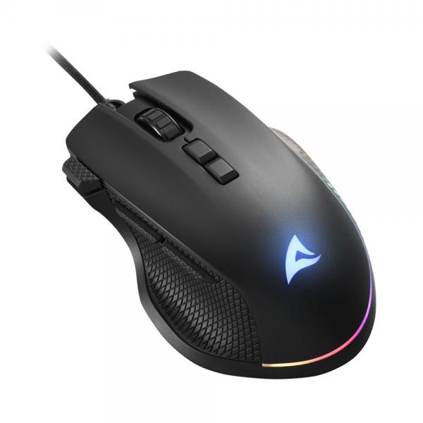 Sharkoon SHARK Force 3 mouse Giocare Mano destra USB tipo A Ottico 12800 DPI [SHARKFORCE3BLACK]