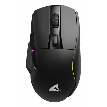 Sharkoon SGM50W mouse Giocare Mano destra RF Wireless + USB Type-A Ottico 6400 DPI [SKILLERSGM50WBLACK]