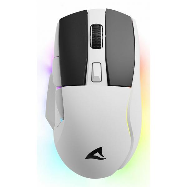 SHARKOON MOUSE SKILLER SGM50 BIANCO CABLATO E WIRELESS, 6400 DPI [SKILLER SGM50W-W]