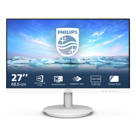 Philips V Line 271V8AW/00 Monitor PC 68,6 cm (27") 1920 x 1080 Pixel Full HD LCD Bianco [271V8AW/00]