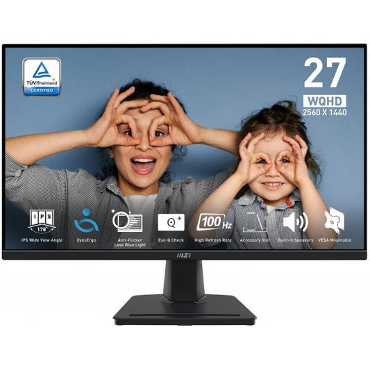 MSI Pro MP275Q Monitor para PC 68,6 cm (27") 2560 x 1440 Pixeles Ancho Quad HD LED Negro [PROMP275Q] 