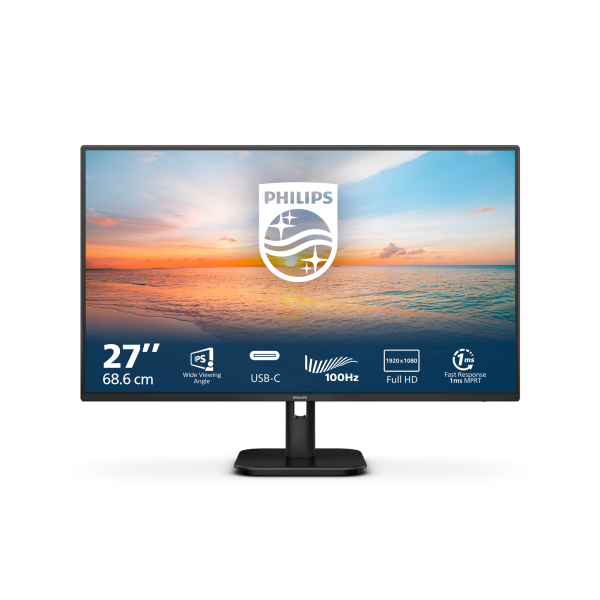 PHILIPS MONITOR 27 LED IPS 16:9 FHD 1MS 250 CDM 100HZ, USB-C DOCK, HDMI, MULTIMEDIALE [27E1N1300A]