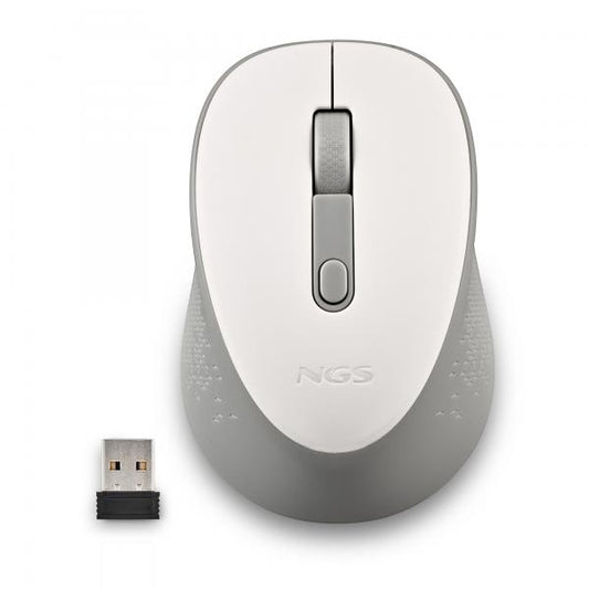 NGS WHITE WIRELESS MOUSE 2 BUTTONS AND SCROLL WHEEL [DEWHITE]