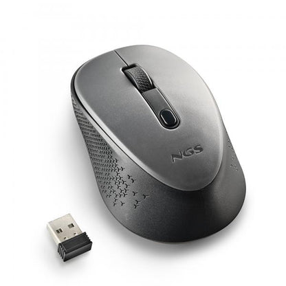 NGS MOUSE WIRELESS GRIGIO 2 PULSANTI E ROTELLA DI SCORRIMENTO [DEWGRAY]