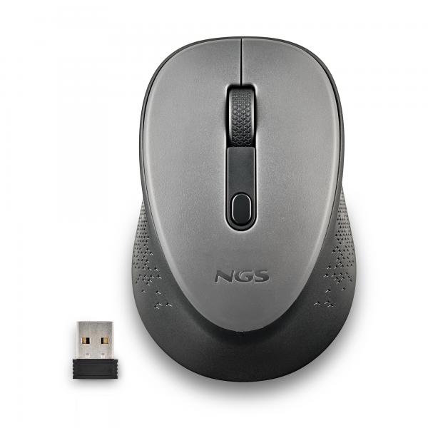 NGS MOUSE WIRELESS GRIGIO 2 PULSANTI E ROTELLA DI SCORRIMENTO [DEWGRAY]