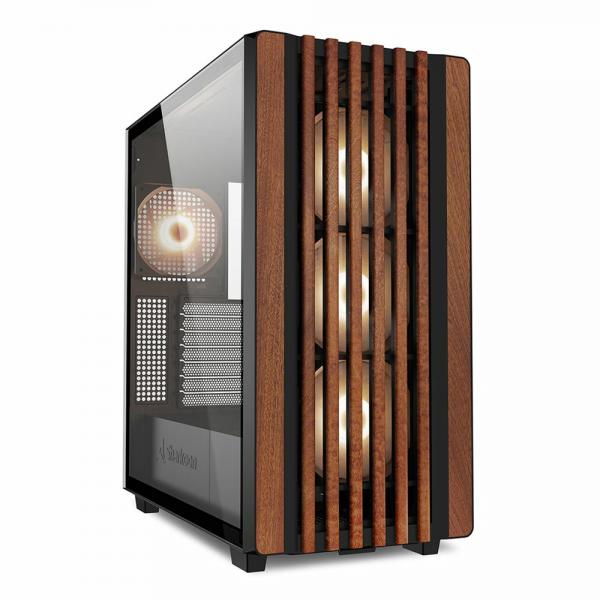 Sharkoon REBEL C70G RGB Full Tower Nero, Legno [REBELC70GRGB]