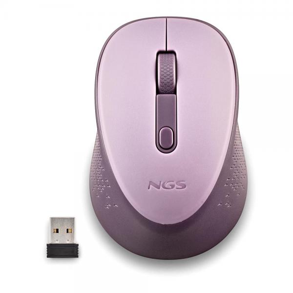 NGS MOUSE WIRELESS LILLA 2 PULSANTI E ROTELLA DI SCORRIMENTO [DEWLILAC]