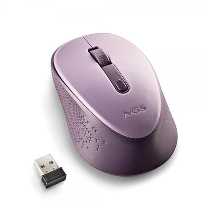 NGS MOUSE WIRELESS LILLA 2 PULSANTI E ROTELLA DI SCORRIMENTO [DEWLILAC]