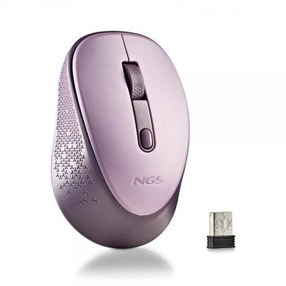 NGS MOUSE WIRELESS LILLA 2 PULSANTI E ROTELLA DI SCORRIMENTO [DEWLILAC]